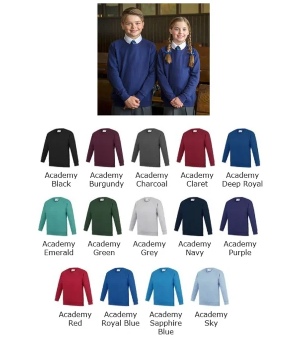 AWD AC001B Kid's Academy Raglan Sweatshirt